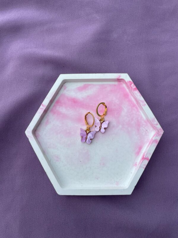 Lilac Dream Butterfly Hoops